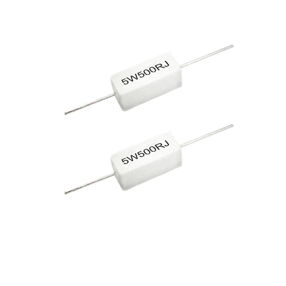 10X 500 Ohm 5W Axial Ceramic Power Resistor
