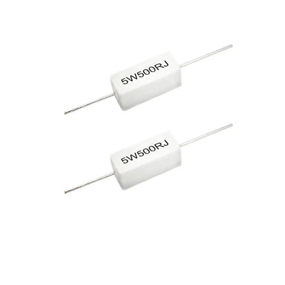 10X 500 Ohm 5W Axial Ceramic Power Resistor