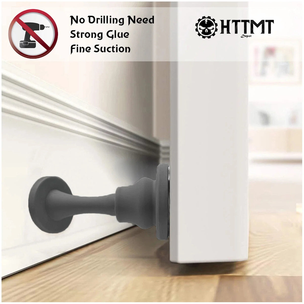 Self Adhesive Silicone Doorstop for Universal Use