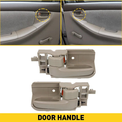 Set of 2 Interior Door Handles for Toyota Corolla (2003–2008) Beige