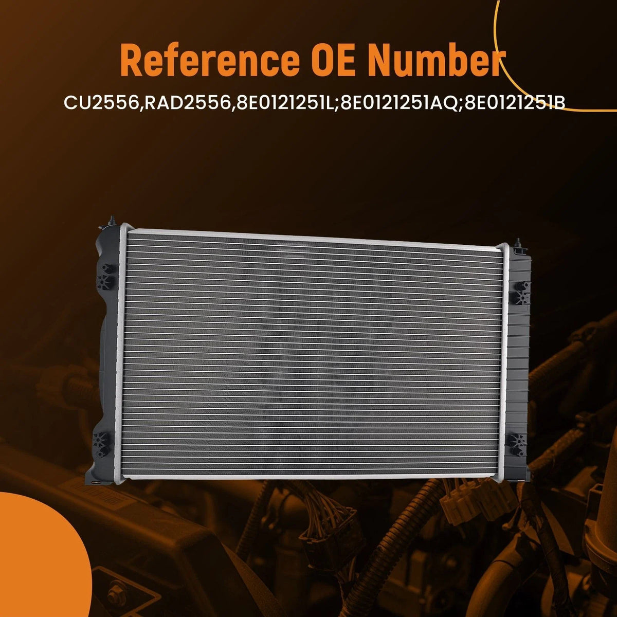 Coolant Radiator for Audi A4 Quattro (2003–2008) 8E0121251AP RAD2556 AT