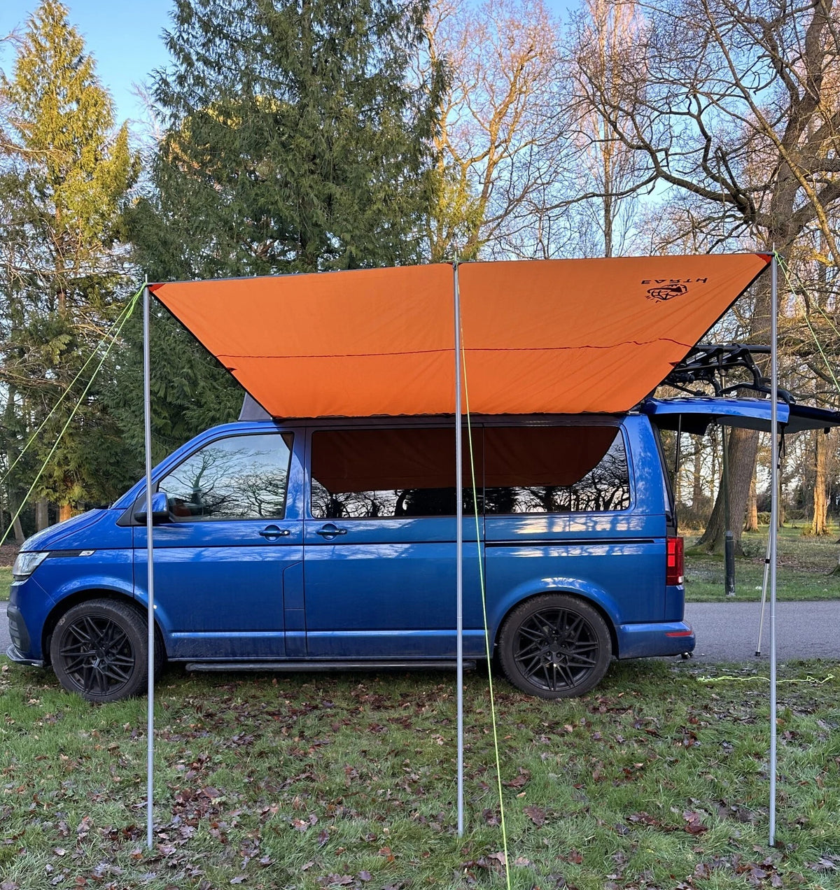 2X Orange Awning Canopy for Campervan Caravan (2.4m x 2.4m)