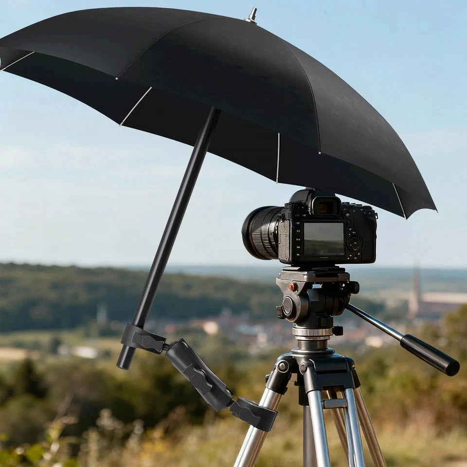 2X Umbrella Camera Pole Clamp Holder for Universal Use (360° Rotation)