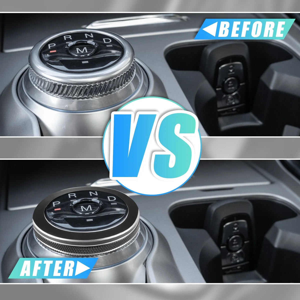 PRND Switch Knob Cover for Ford Explorer (2020–2022) Aluminum Alloy Black