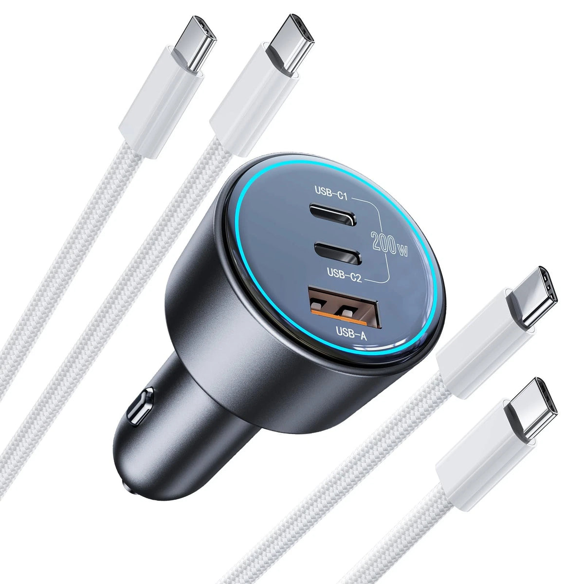 3-Port Car Charger for iPhone 16/15 Pro Max (2023–2023)