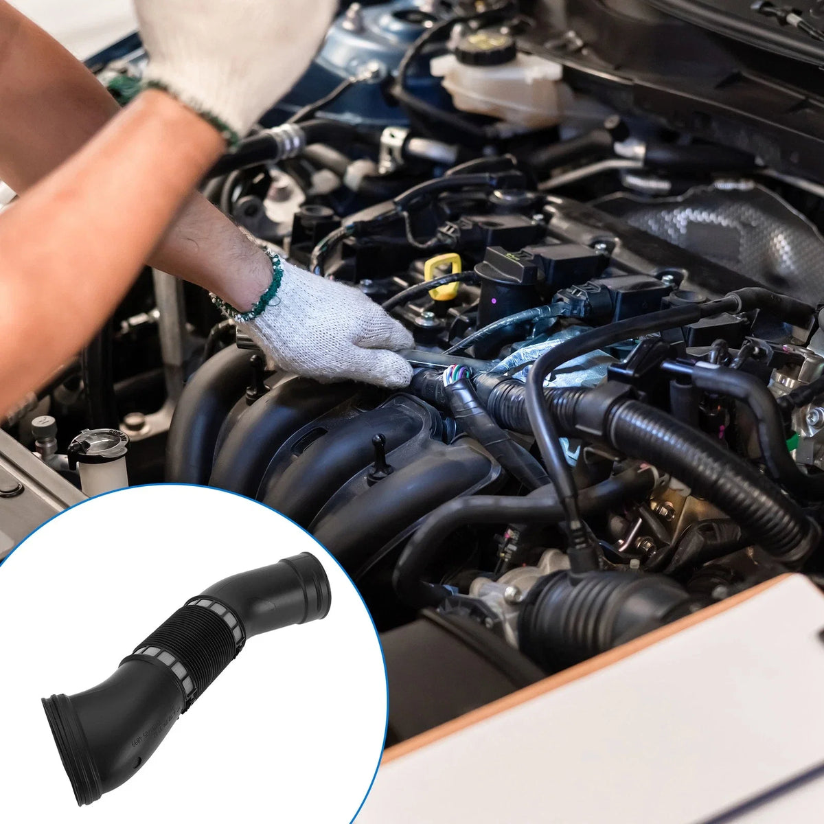 Air Intake Hose No.A1120943782 for Mercedes Benz E320 (2003–2005) Black
