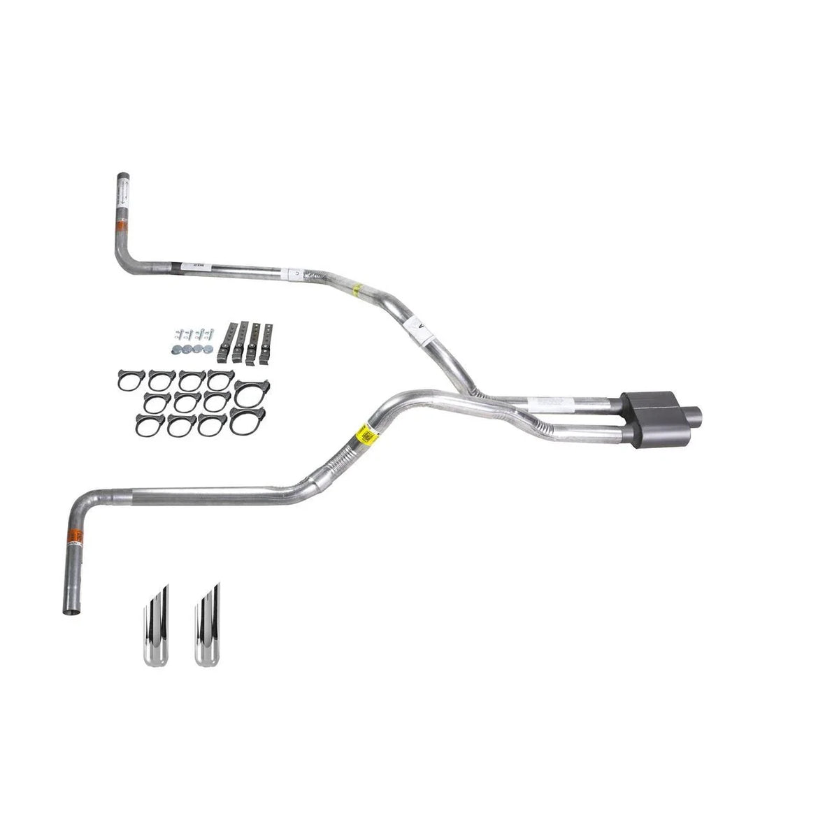 Dual Exhaust 2.5" Pipe & 1 Chamber Muffler for F150 (1998–2004)