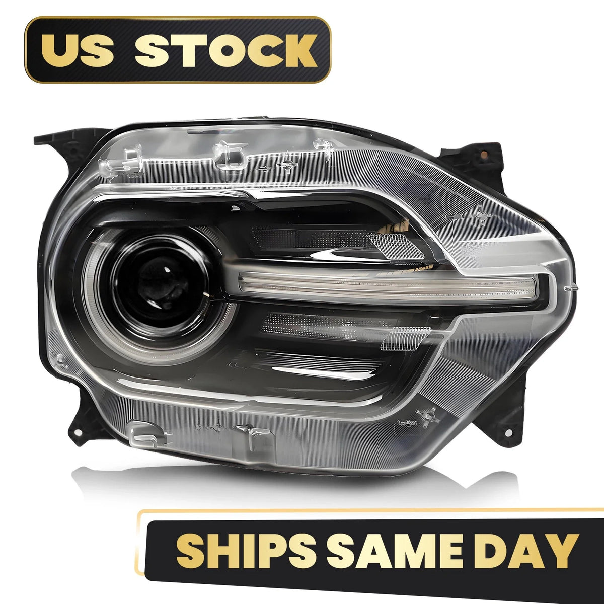 Full LED Headlight for Ford Bronco Sport (2021–2026) w/LED Halo Right Passenger