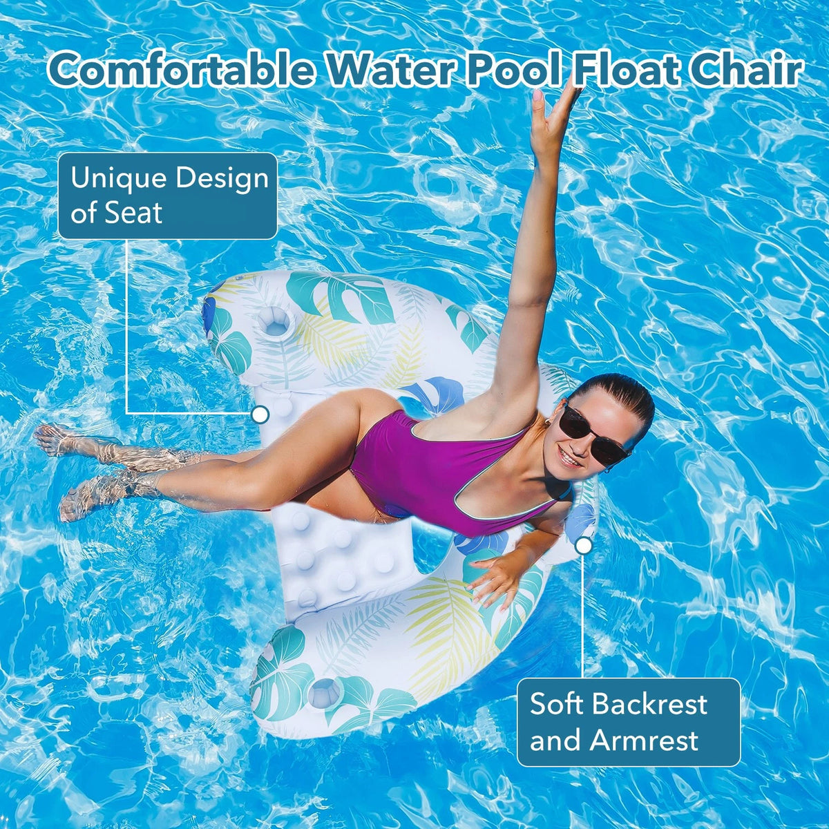 2X Inflatable Pool Float Chair for Universal Use