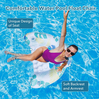 2X Inflatable Pool Float Chair for Universal Use