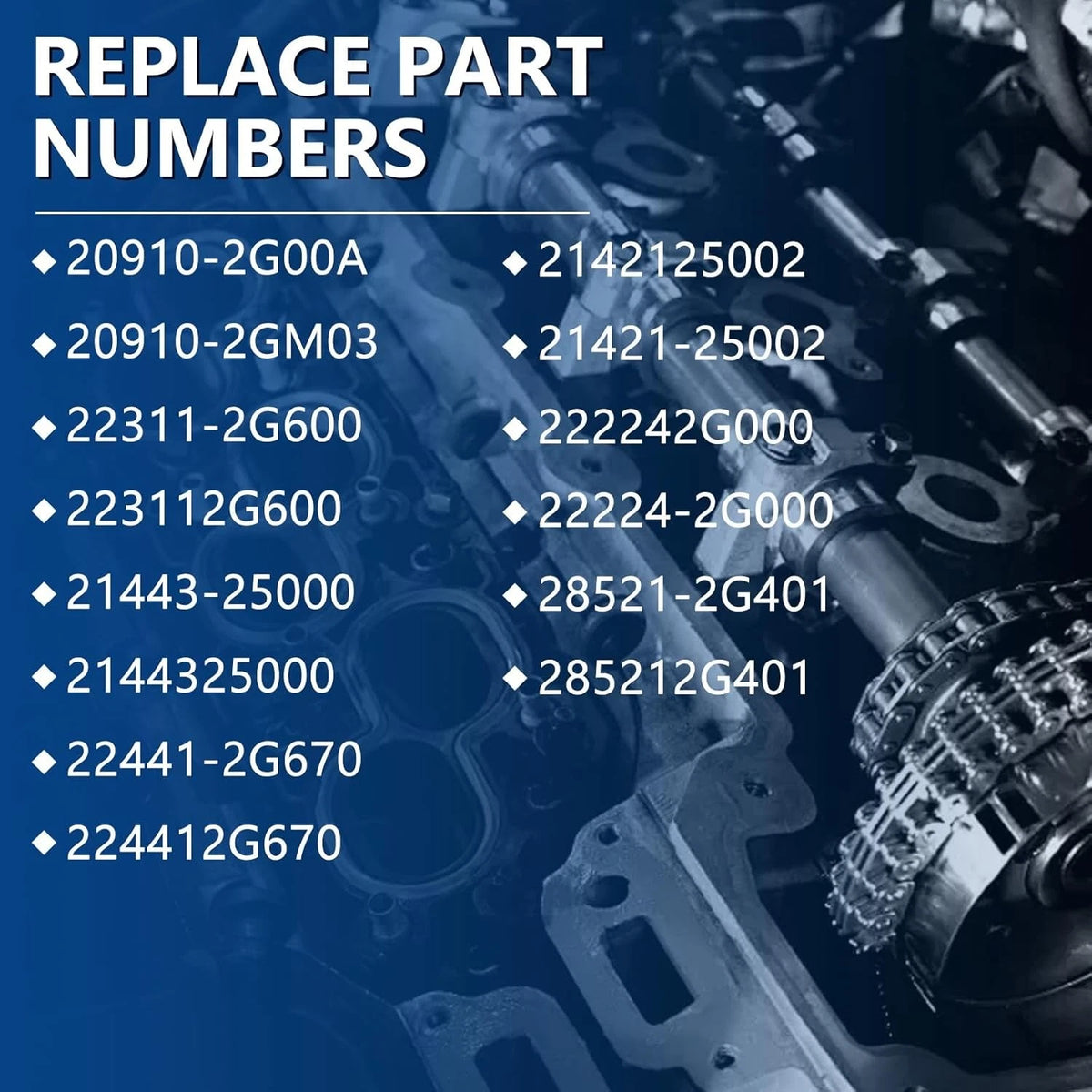 Engine Overhaul Gasket Set for Hyundai Sonata Genesis Coupe Kia Optima 2.0T (2011–2016) 20910-2G00A