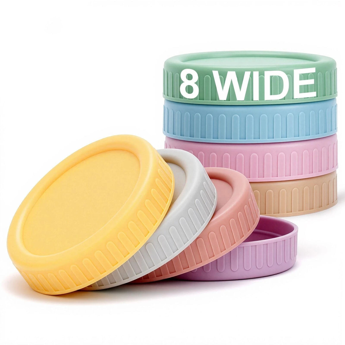 8PCS Wide Mouth Mason Jar Lids for Canning (No Part Numbers)
