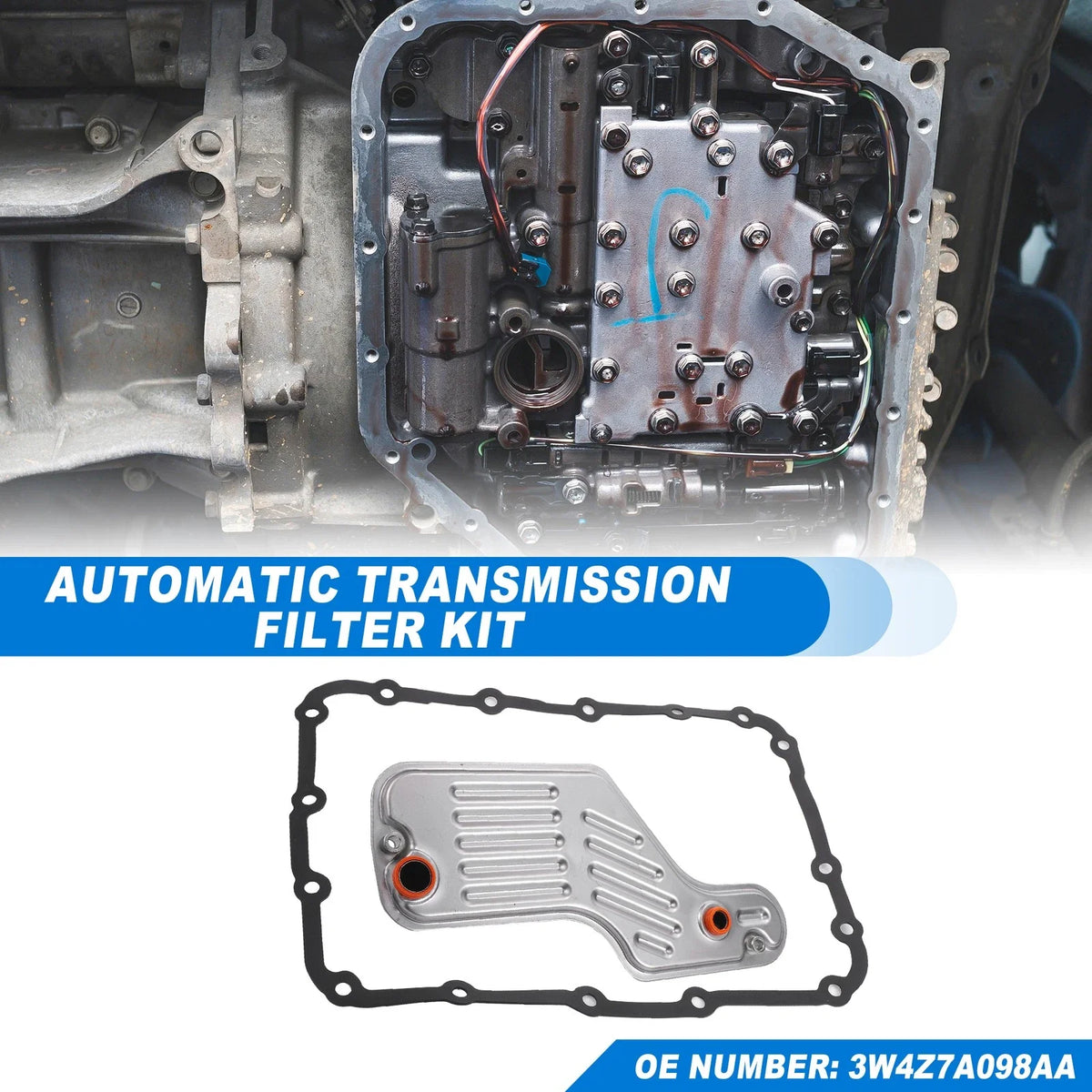5R55N Transmission Filter Oil Pan Gasket Kit for Ford (No. 3W4Z7A098AA)