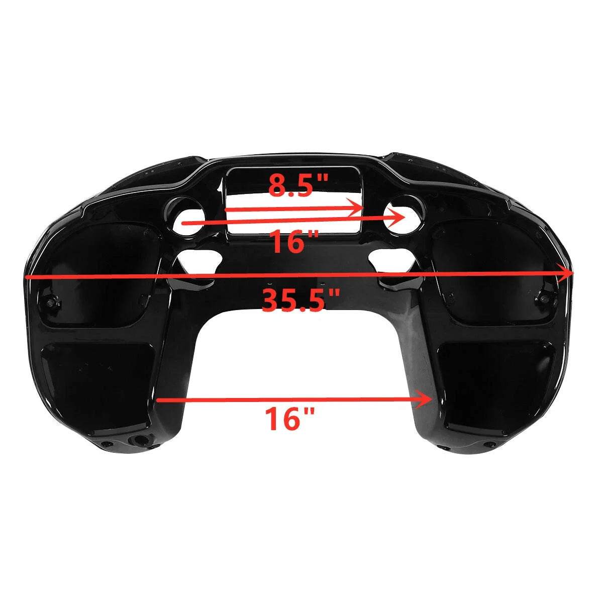 Inner Outer Fairing Speaker Covers for Harley Road Glide FLTRX (2015–2023) Vivid Black
