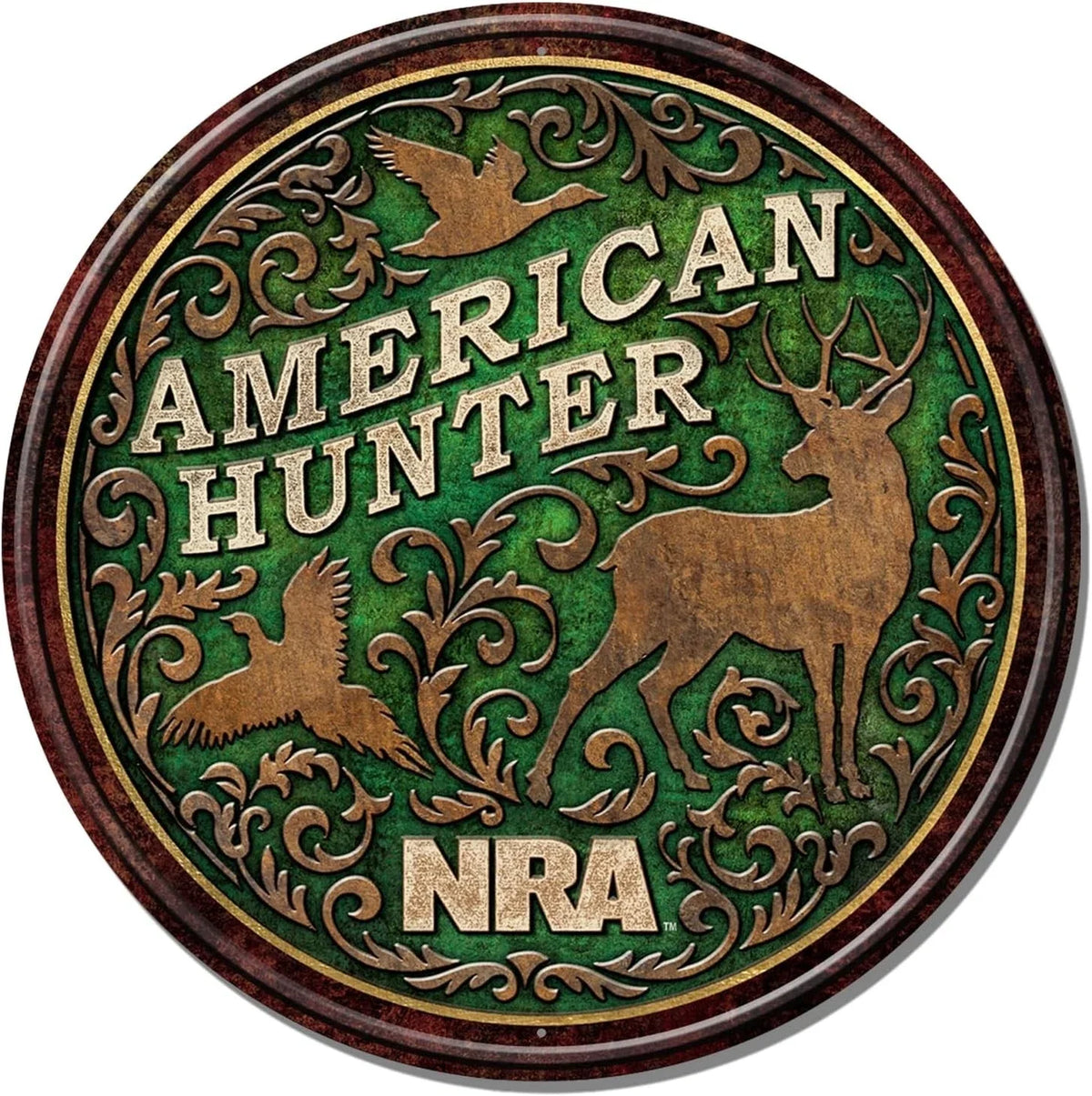 NRA Tin Metal Sign for Man Cave Garage Decor (11.75 Inch) #2962