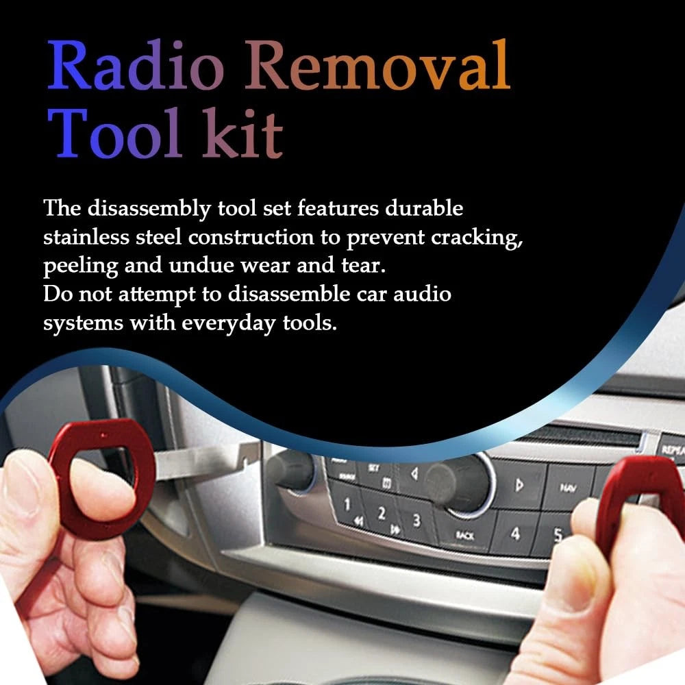 4X Radio Removal Tool Kit for Universal Use (Easy Grip Handles)