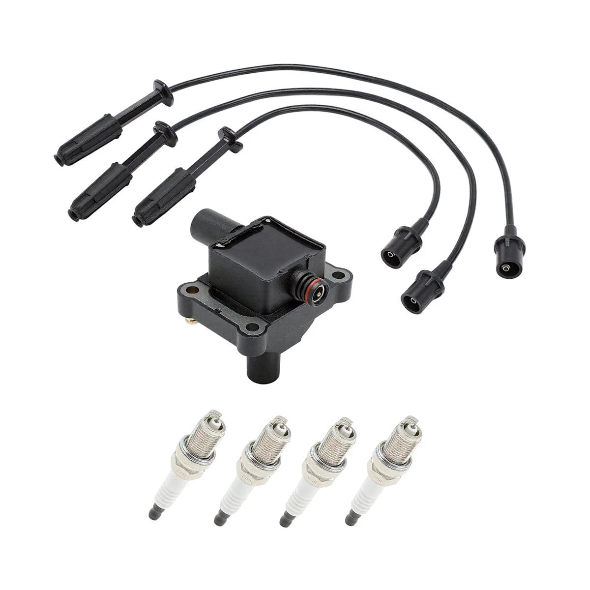 Ignition Coil and Spark Plug Kit for MB C Class SL S E C36 AMG (1993–1996) - 18085149, UF137, A0001587503, 0001500280