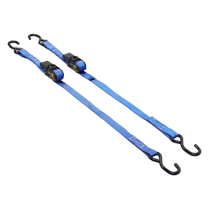 2 Pack 1" x 4 FT Ratchet Boat Trailer Tie Down Straps w/ S-Hook (2400 lbs)