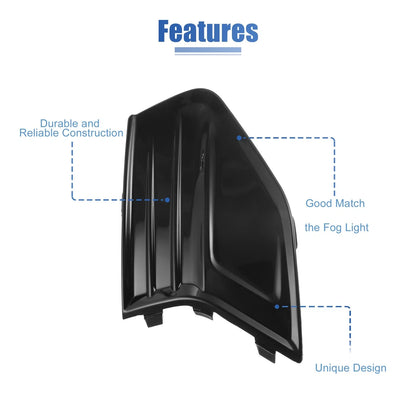 Front Left Fog Light Grille Cover Trim for Ford Fusion (2019–2020) Gloss Black