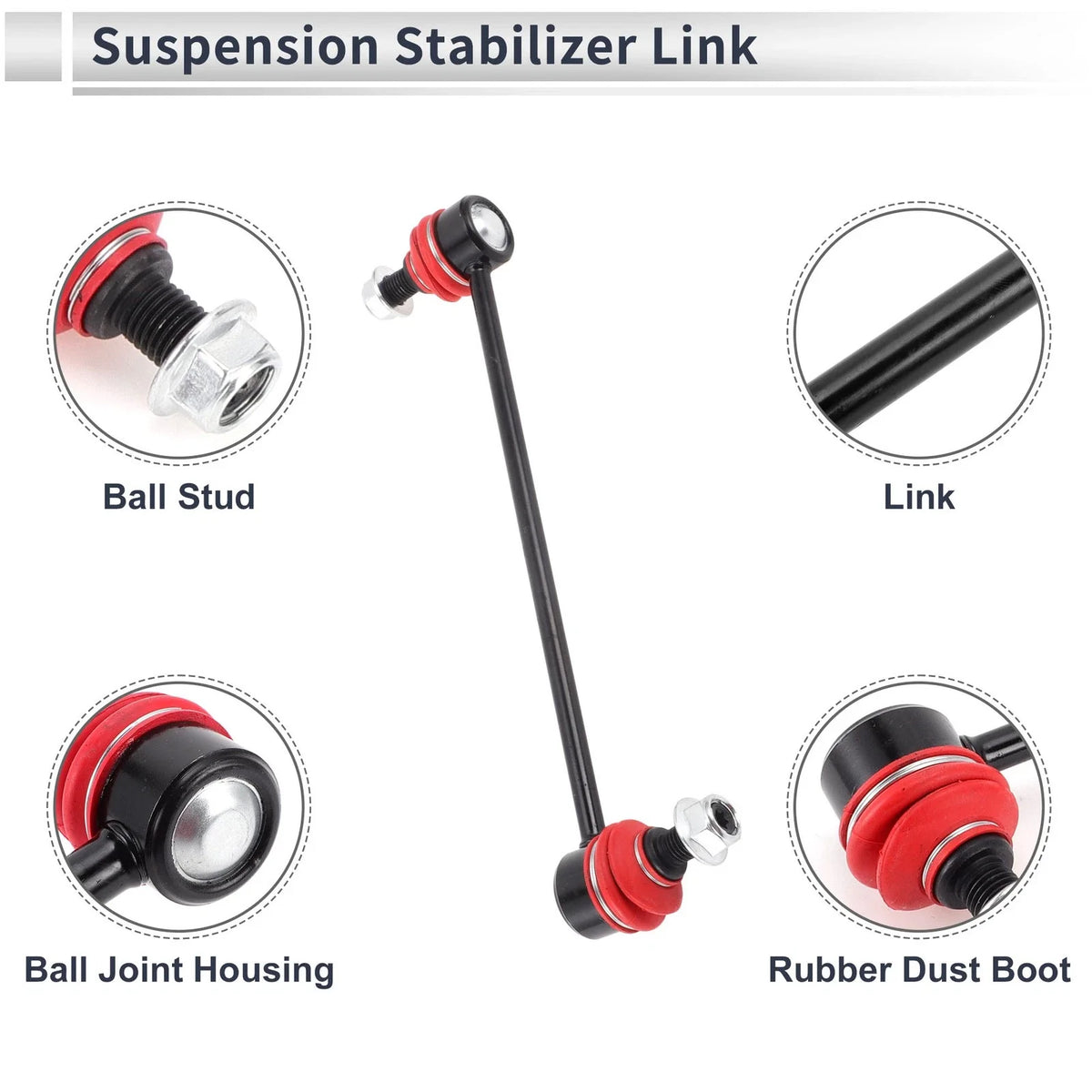 Front Stabilizer Bar Links Set of 2 with Bushing for Toyota Solara (2004–2008) No.K90344