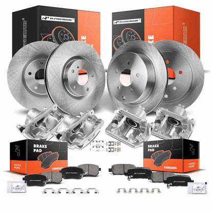 Set of 4 Disc Brake Rotors & Pads for Honda Element (12140036, PRT5232)