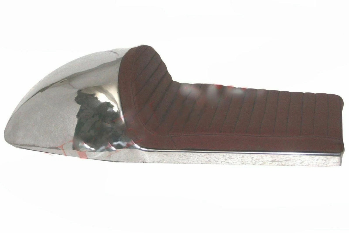 Seat Cherry Red Leatherite Alloy for Benelli Mojave Cafe Racer (260-360)