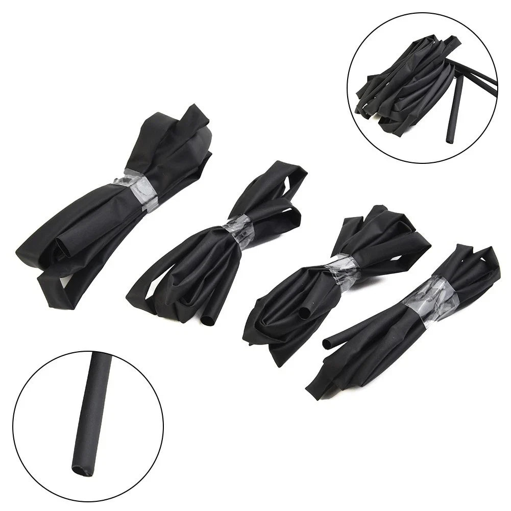 Set of 4 Heat Shrink Tubing 1 Meter Lengths 3mm 4mm 5mm 6mm