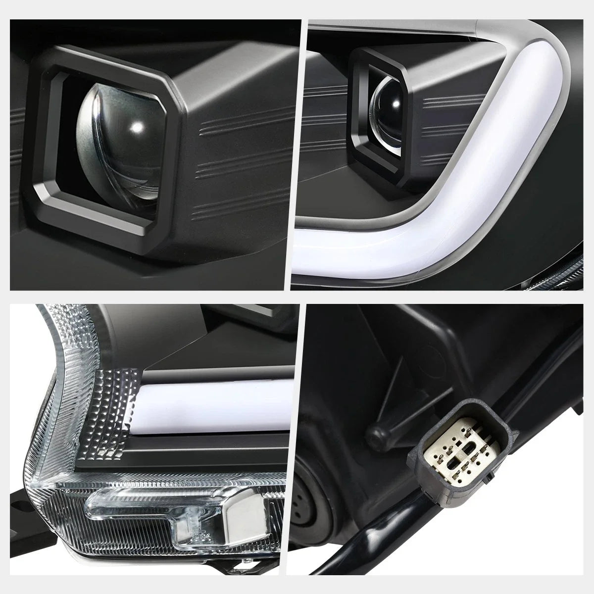 LED DRL Switchback Turn Signal Projector Headlights for Ford Ranger (2019–2023)
