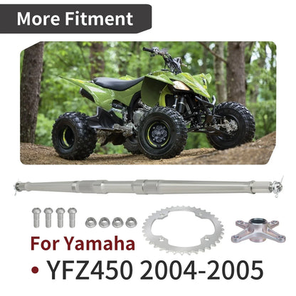 Rear Axle Shaft & Collar Sprocket Hub Kit for Yamaha YFZ450 (2004–2005)