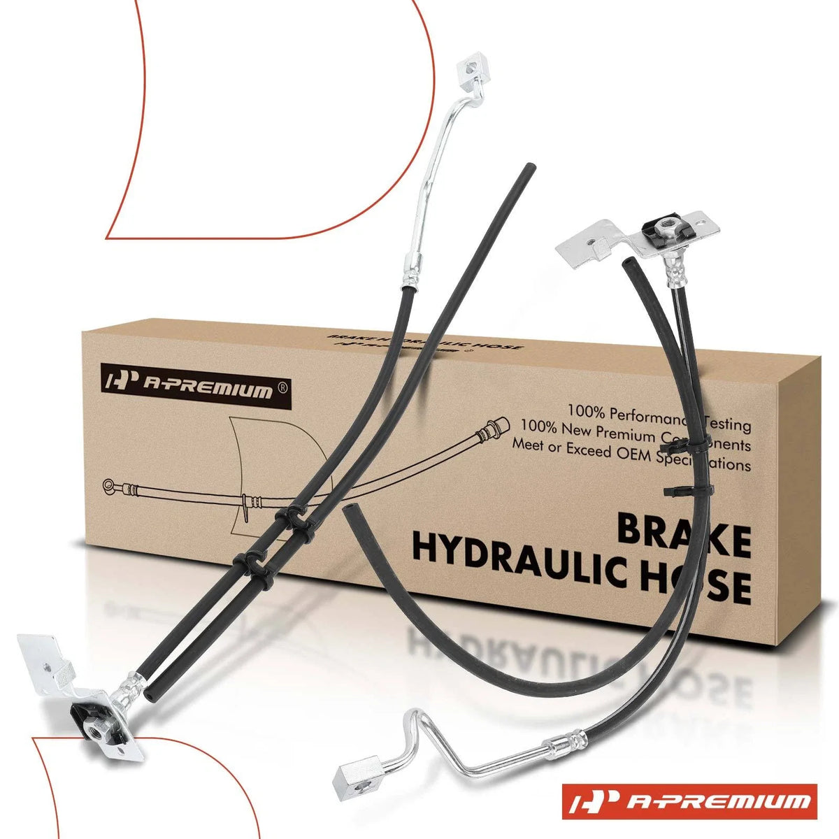 2X Front Brake Hydraulic Hose for Ford Excursion F-250 F-350 (1999–2005)