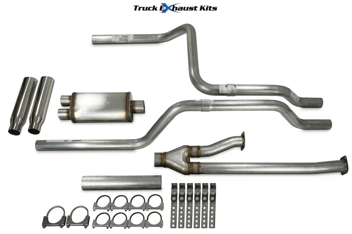 2.5" Dual Exhaust Kit for Toyota Tundra (2009–2013) Stainless Rolled Tip