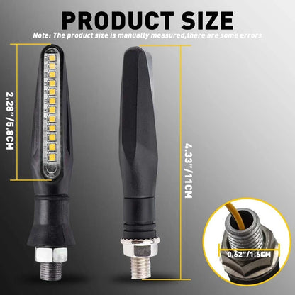 Set of 4 Amber LED Turn Signal Blinkers for Universal Motorcycles