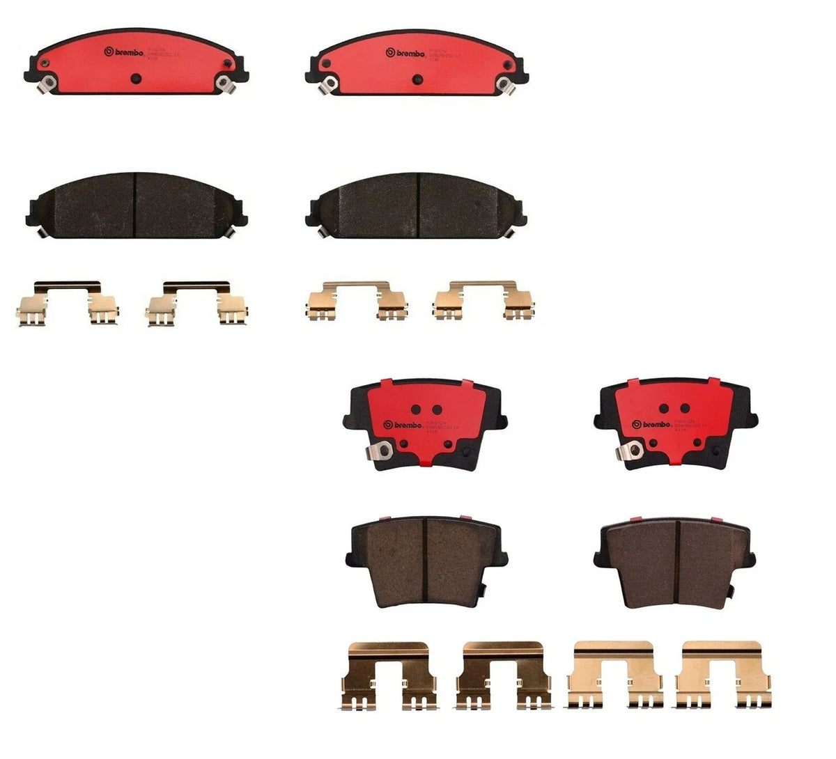 Brembo Front & Rear Ceramic Brake Pads Kit for Chrysler 300 Dodge Charger Magnum (2005–2010)