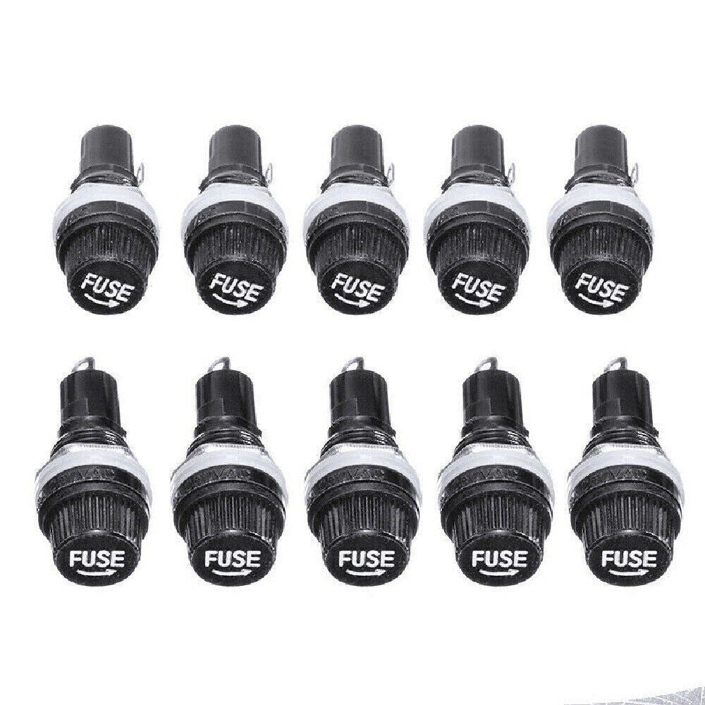100PC Glass Tube Fuse Kit & 10PC Panel Mounted Fuse Holder