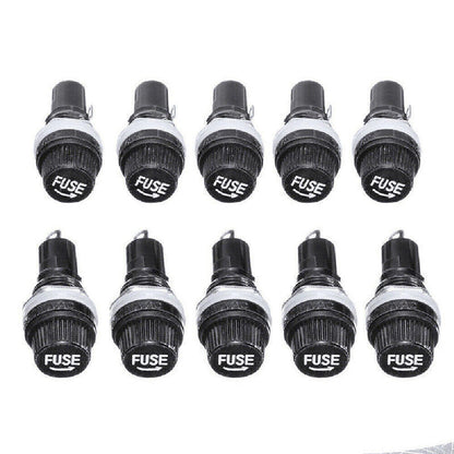 100PC Glass Tube Fuse Kit & 10PC Panel Mounted Fuse Holder