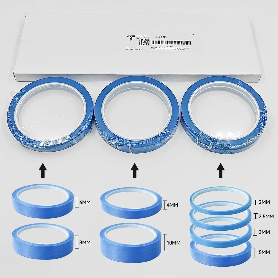 8 Rolls Pinstripe Tape for Automotive DIY Paint Projects