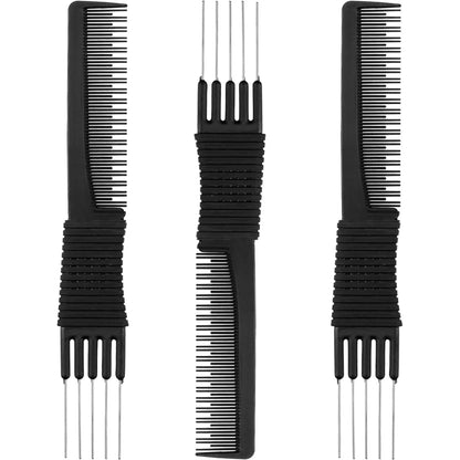 3 Pack Carbon Lift Teasing Combs for Women Hair