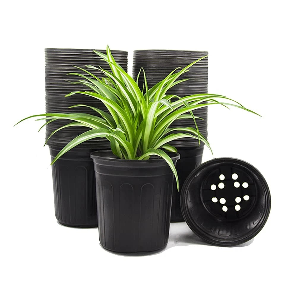 50-Pack Flexible Flower Plant Nursery Pots for Various Plants (1 Gallon)