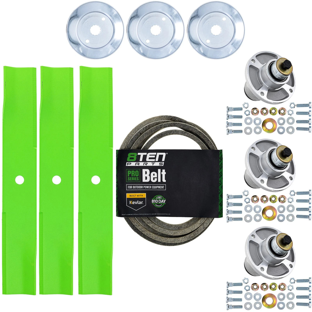 8TEN Blade Spindle Belt Kit for Hustler Raptor SD (601123, 604665, 604830, 771634)