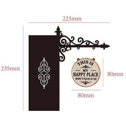 Metal Happy Place Sign for Book Lovers (20cm)
