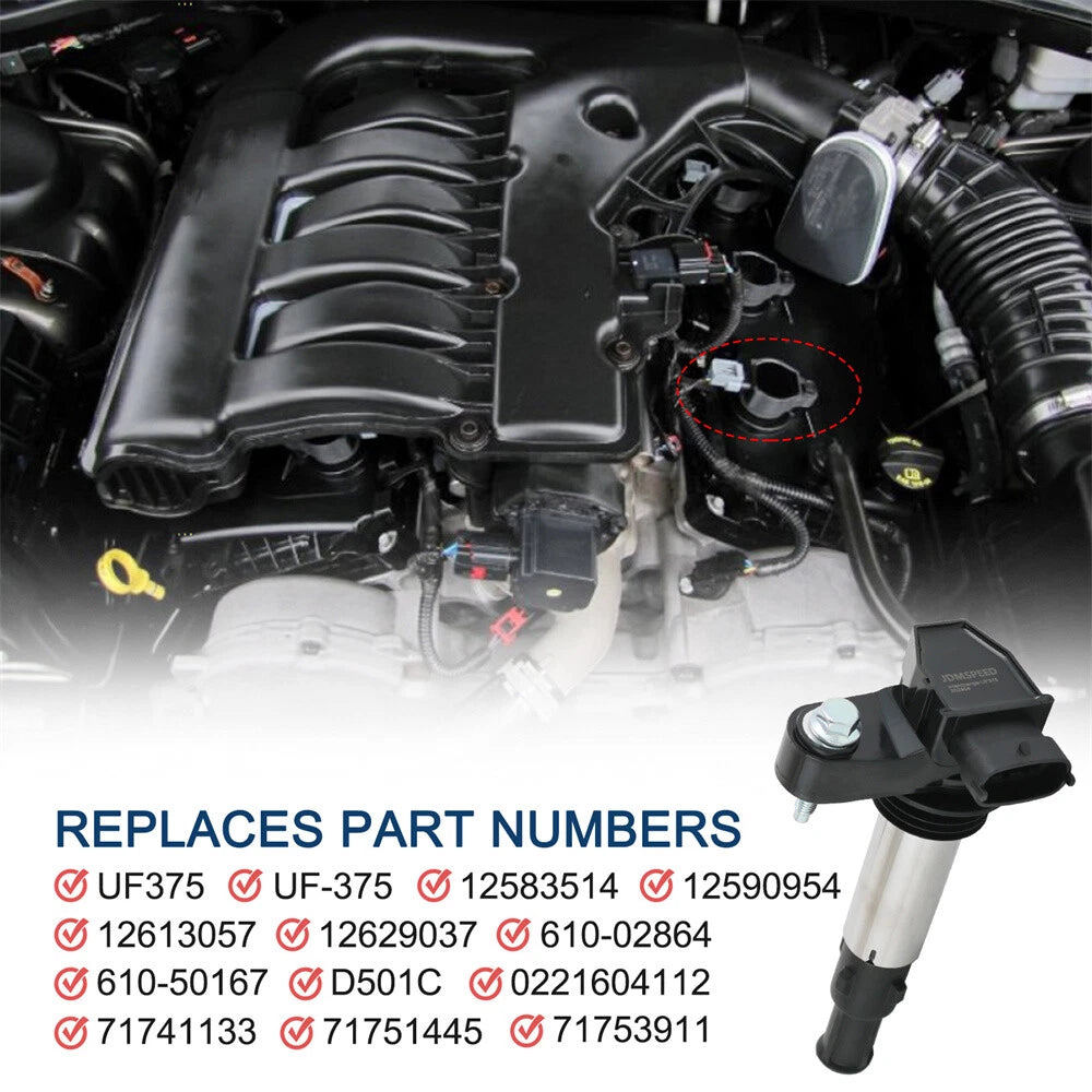 6X Ignition Coil for Cadillac SRX STS CTS (2004–2009) UF375, 12583514, 12613051