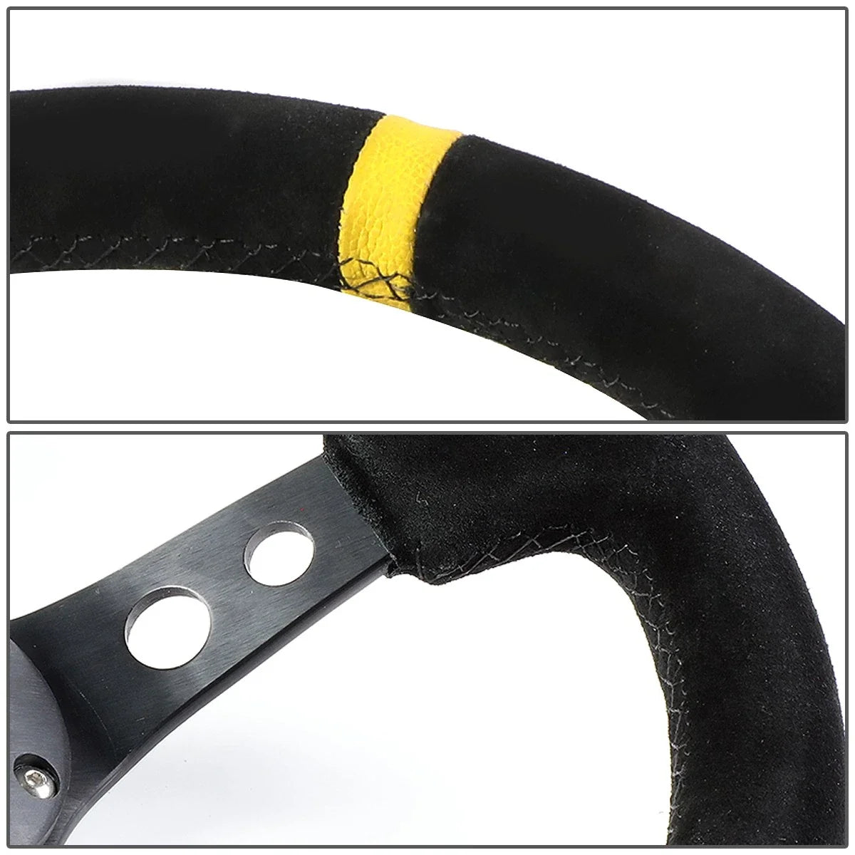 NRG Reinforced Steering Wheel 35cm 3" Deep Dish for Universal Fit (Year Unspecified)