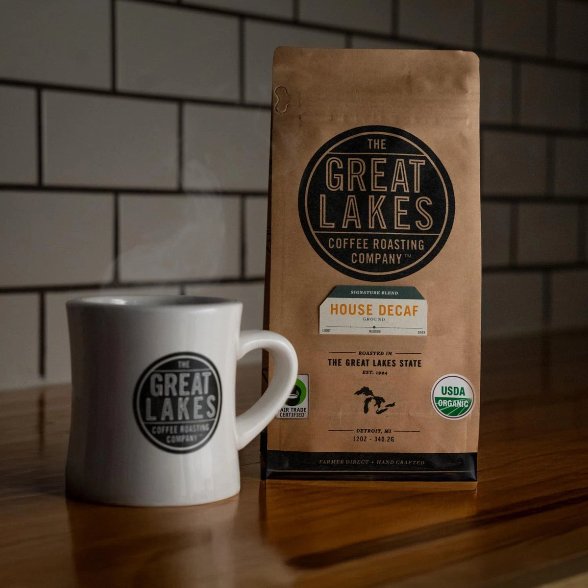 Organic Decaf Medium Roast Ground Coffee, 12 Ounce (Pack of 1)