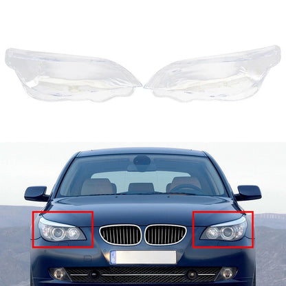 2pc Headlight Lens Cover for BMW E60 E61 525i 530i 540i 550i (2003–2010)