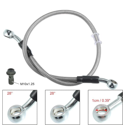 Braided Hydraulic Brake Line for - M10 Banjo Bolts