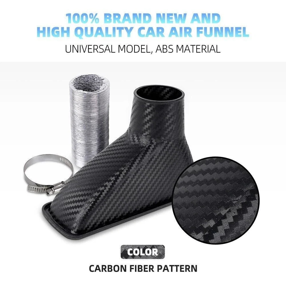Turbo Air Intake Pipe Funnel Kit for Universal Cars (Fits )