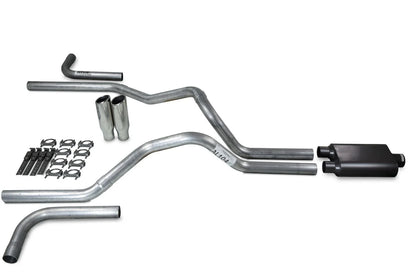2.5" Dual Exhaust Kit for Ford F-150 (1987–1997) - 2 Chamber, Clamp On Tips