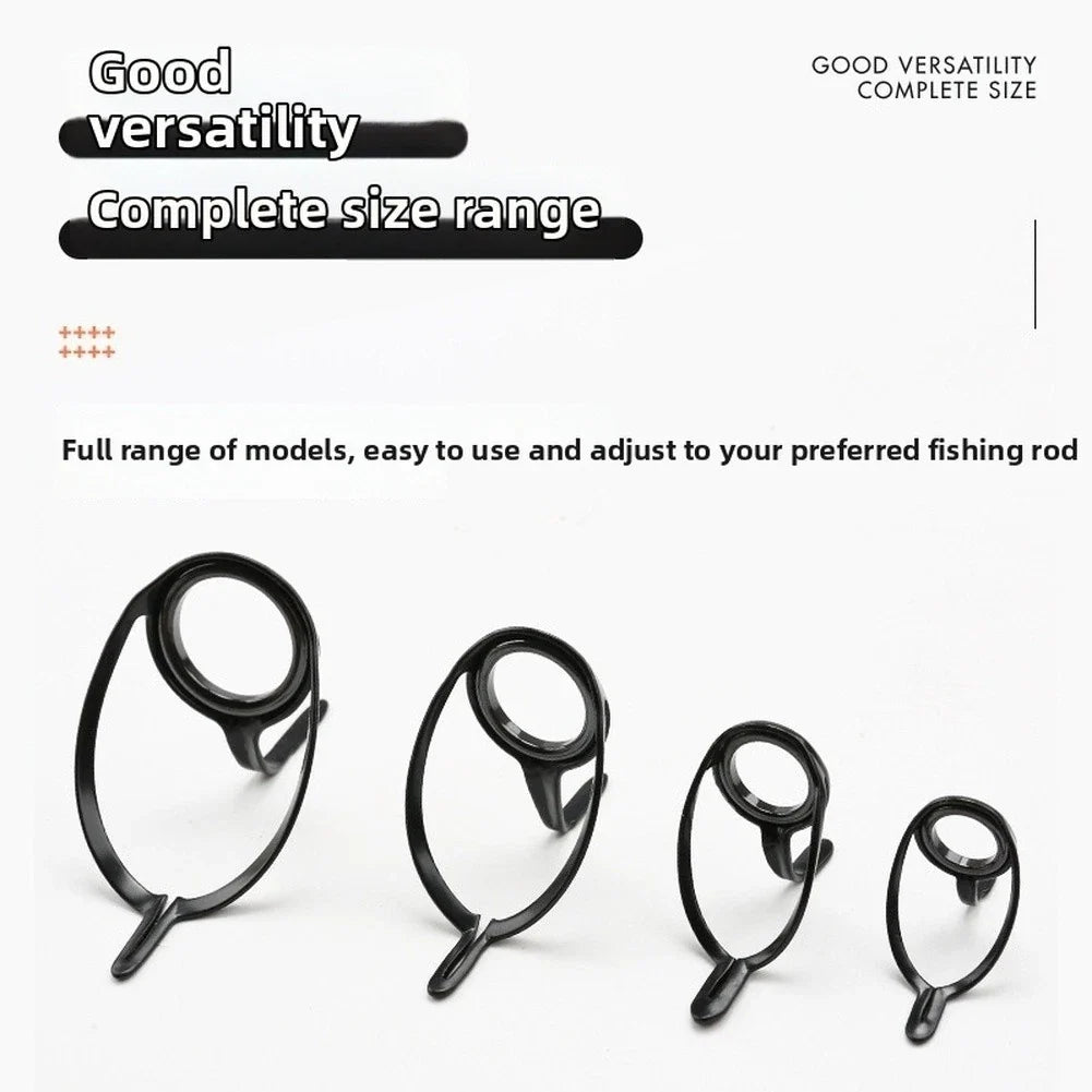 Stainless Steel Double Foot Guide Ring for Fishing Rods (0.65cm, 0.99cm, 2.19cm)