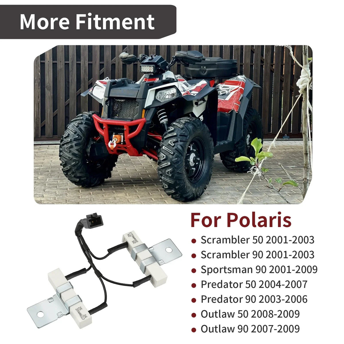 Resistor Assembly 0453315 for Polaris Outlaw 50 2008-2009 / Outlaw 90 2007-2009