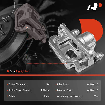 Rear Right Brake Caliper with Bracket for Hyundai Elantra Ioniq (2017–2023)